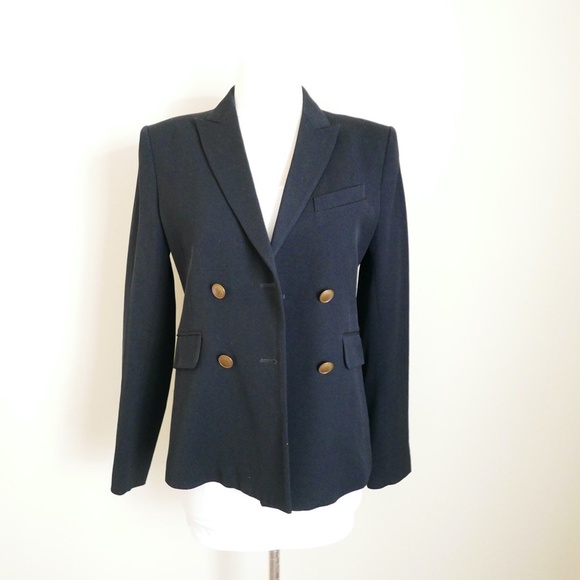 Theory Navy Wool Blazer - Picture 2 of 11